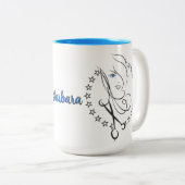 Tasse 2 Couleurs Coiffure personnalisée Beauticier (Devant droit)