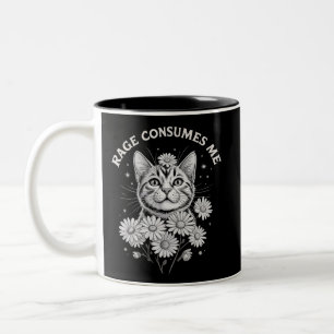 Tasse 2 Couleurs Colère de chat me consume drôle sarcastique chaton