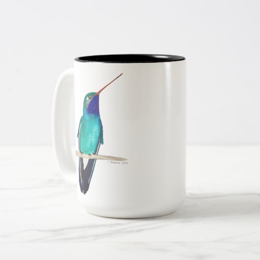 Tasse 2 Couleurs Colibri à bec large (Devant gauche)
