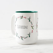 Tasse 2 Couleurs Colibri à gorge rubis (Devant gauche)