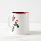 Tasse 2 Couleurs Colibri à gorge rubis de Noël (Devant gauche)