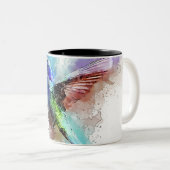 Tasse 2 Couleurs Colibri d'aquarelle (Devant droit)