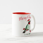 Tasse 2 Couleurs Colibri de Noël personnalisé (Devant droit)