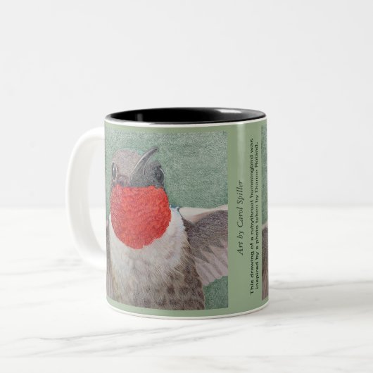 Tasse 2 Couleurs Colibri de Rubythroat (Devant gauche)