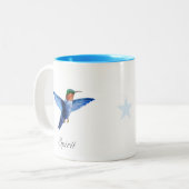 Tasse 2 Couleurs Colibri et calligraphie (Devant gauche)
