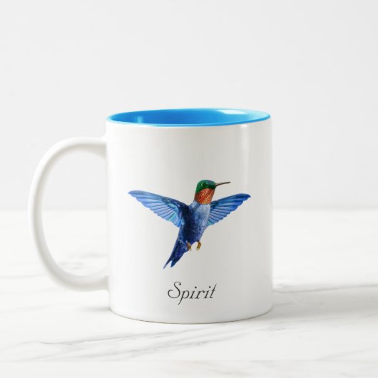 Tasse 2 Couleurs Colibri et calligraphie (Gauche)
