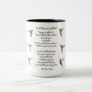 Tasse 2 Couleurs Colibri et citations de John Vance Cheney