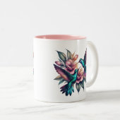 Tasse 2 Couleurs Colibri et fleur (Devant droit)