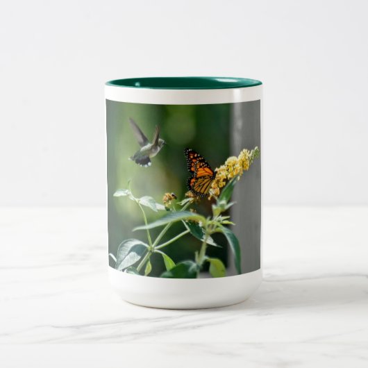 Tasse 2 Couleurs Colibri et papillon (Centre)