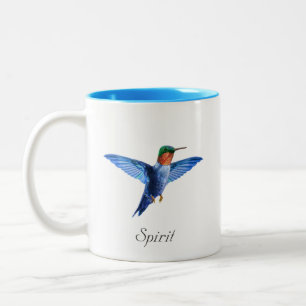 Tasse 2 Couleurs Colibri mignon & calligraphie