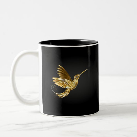 Tasse 2 Couleurs Colibri noir et or (Gauche)