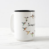 Tasse 2 Couleurs Colibri nord-américain (Devant gauche)