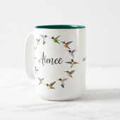 Tasse 2 Couleurs Colibri personnalisé (Devant gauche)