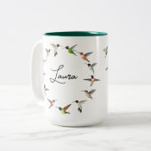 Tasse 2 Couleurs Colibri personnalisé (Devant gauche)