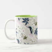 Tasse 2 Couleurs Colibris et fleurs blanches. (Gauche)