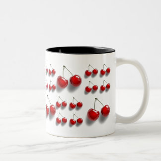 Tasse 2 Couleurs collage avec des cerises