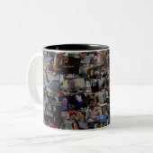 Tasse 2 Couleurs Collage de citation "d'histoire d'enfant" (Devant gauche)