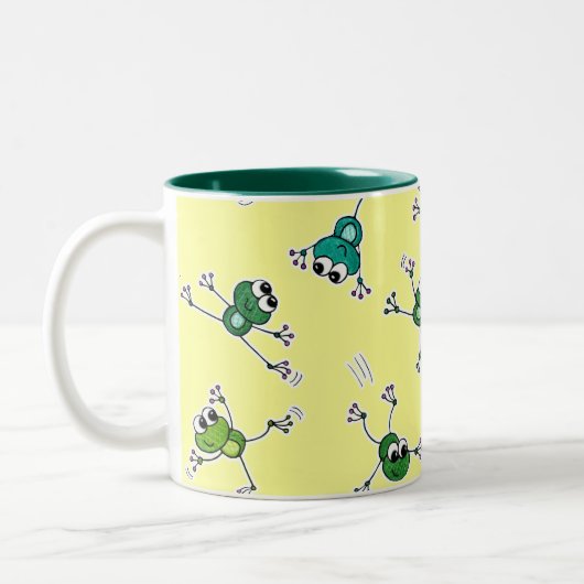Tasse 2 Couleurs Collage de grenouilles (Gauche)