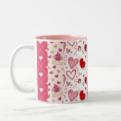 Tasse 2 Couleurs Collage de la Saint Valentin (Gauche)