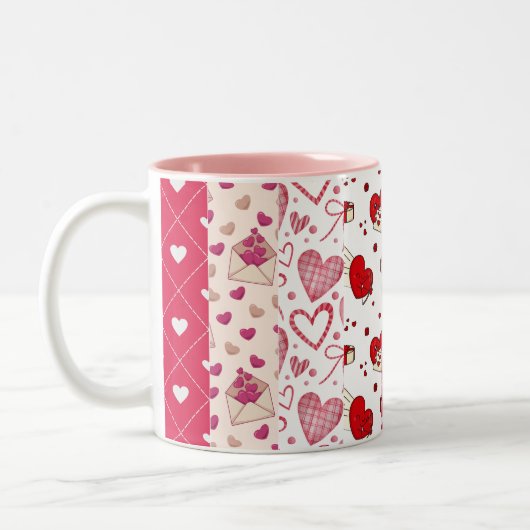 Tasse 2 Couleurs Collage de la Saint Valentin (Gauche)