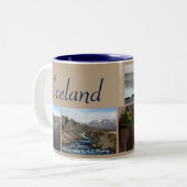 Tasse 2 Couleurs Collage de l'Islande (Devant gauche)