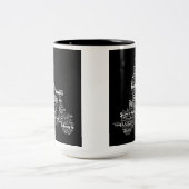 Tasse 2 Couleurs Collage de mots de scooter (Centre)