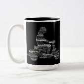 Tasse 2 Couleurs Collage de mots de scooter (Gauche)