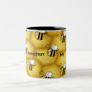 Tasse 2 Couleurs Collage de peigne d'abeille