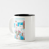 Tasse 2 Couleurs Collage de peinture aquarelle grecque (Devant gauche)