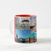 Tasse 2 Couleurs Collage de photos de Suisse (Devant gauche)