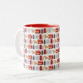 Tasse 2 Couleurs Collage d'icône de Londres (Devant gauche)