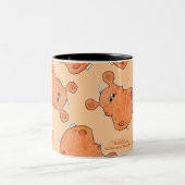 Tasse 2 Couleurs Collage orange de tête d'hippopotame (Centre)