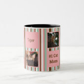 Tasse 2 Couleurs Collage photo #1 Cat Mom (Centre)