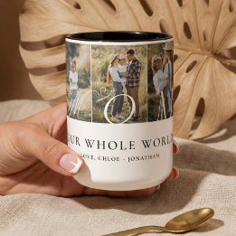 Tasse 2 Couleurs Collage photo de Maman moderne Cadeau de souvenir 
