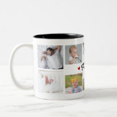 Tasse 2 Couleurs Collage photo de première Fête des pères (Gauche)