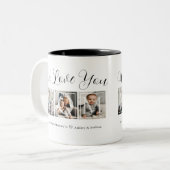 Tasse 2 Couleurs Collage photo élégant (Devant gauche)