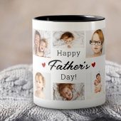 Tasse 2 Couleurs Collage photo fête des pères
