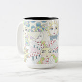 Tasse 2 Couleurs Collage solaire (Devant gauche)