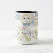 Tasse 2 Couleurs Collage solaire fantasque tone à deux tons (Centre)