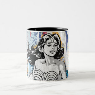 Tasse 2 Couleurs Collage Wonder Woman 4