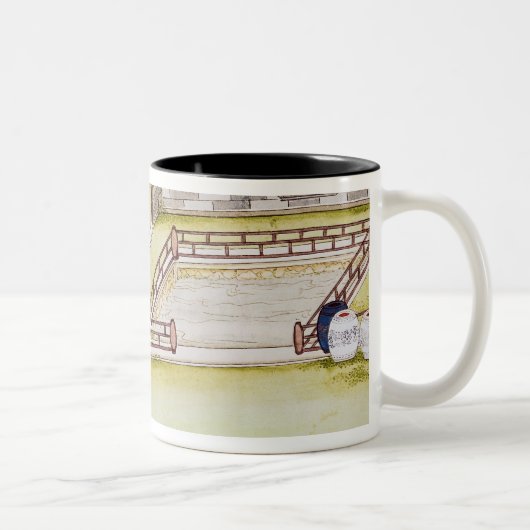 Tasse 2 Couleurs Collecte du bambou pour faire le papier (Droit)