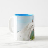 Tasse 2 Couleurs collection de cheval. Arabe (Devant gauche)