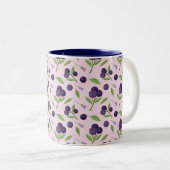 Tasse 2 Couleurs Collection de Motifs de paniers de fruits - bleuet (Devant droit)