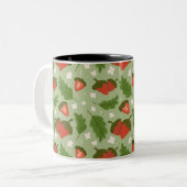 Tasse 2 Couleurs Collection de Motifs de paniers de fruits - Fraise (Devant gauche)