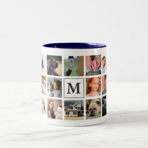 Tasse 2 Couleurs Collection de photos de la famille Modern 20  Mono