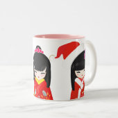 Tasse 2 Couleurs Collection de poupées Kokeshi (Devant droit)