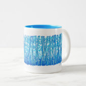 Tasse 2 Couleurs Collection en bambou bleue (Devant droit)