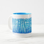 Tasse 2 Couleurs Collection en bambou bleue (Devant gauche)