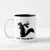 Tasse 2 Couleurs Collection fâchée d'écureuil de Ninja (Gauche)
