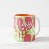 Tasse 2 Couleurs Collection Hawaii Aloha - (Devant droit)